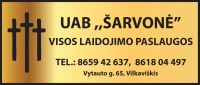 UAB &bdquo;&Scaron;arvonė&ldquo; - visos laidojimo paslaugos